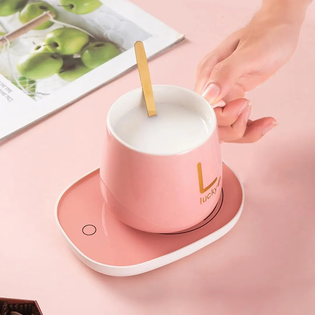 TAZAS PARA EL CAFE O TE CON PLATO CALENTADOR