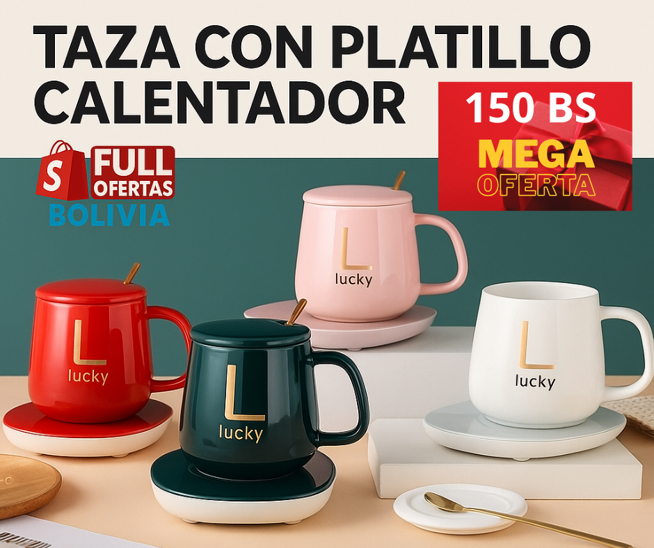 TAZAS  PARA EL CAFE O TE CON PLATO CALENTADOR