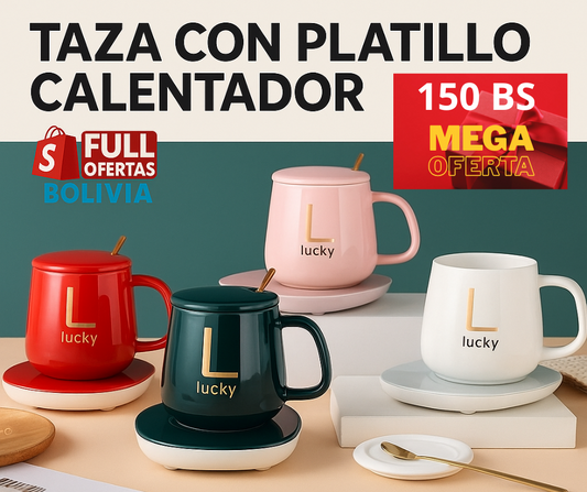 TAZAS  PARA EL CAFE O TE CON PLATO CALENTADOR
