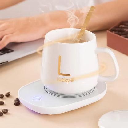 TAZAS  PARA EL CAFE O TE CON PLATO CALENTADOR