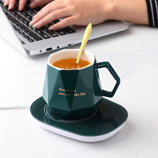 PLATILLO CALENTADOR DE BEBIDAS CON PUERTO USB