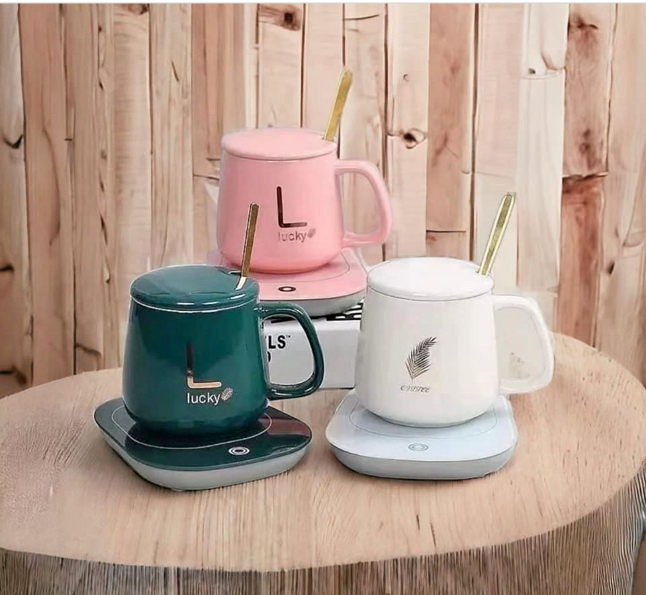 TAZAS  PARA EL CAFE O TE CON PLATO CALENTADOR