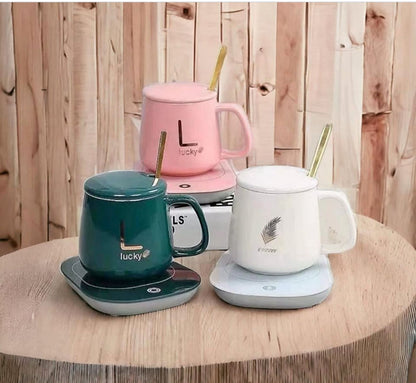 TAZAS  PARA EL CAFE O TE CON PLATO CALENTADOR