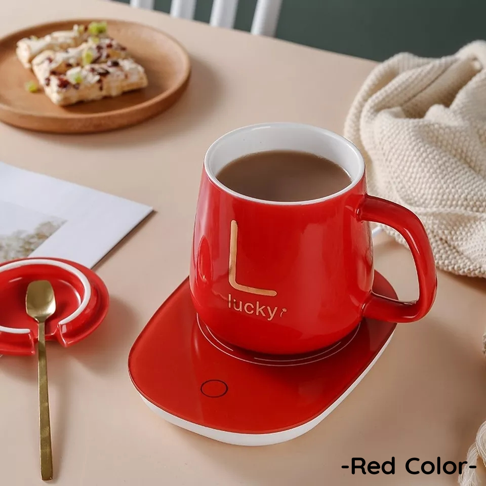 TAZAS  PARA EL CAFE O TE CON PLATO CALENTADOR